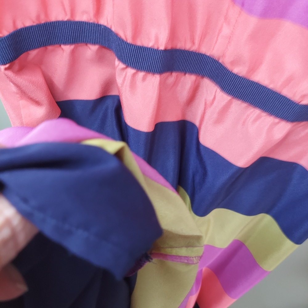 Loft multicolored stripe sleeveless dress office colorful brunch - Picture 8 of 9